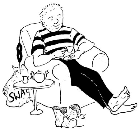 burglar resting