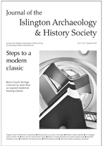 islington history society journal summer 2015                    cover