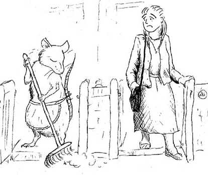 woman with rat