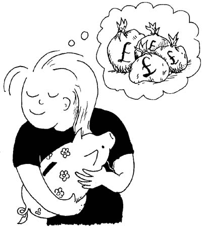 girl with piggybank